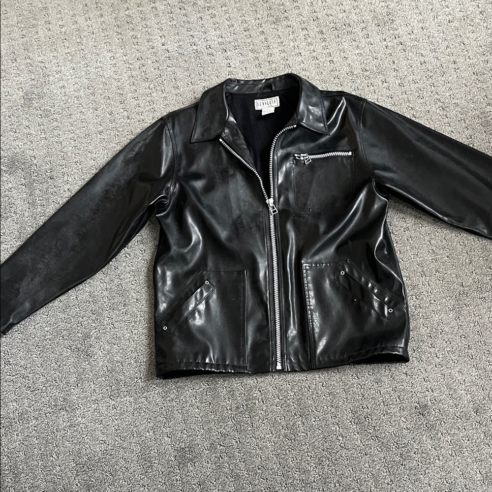 BB Dakota Charcoal Faux Leather Jacket